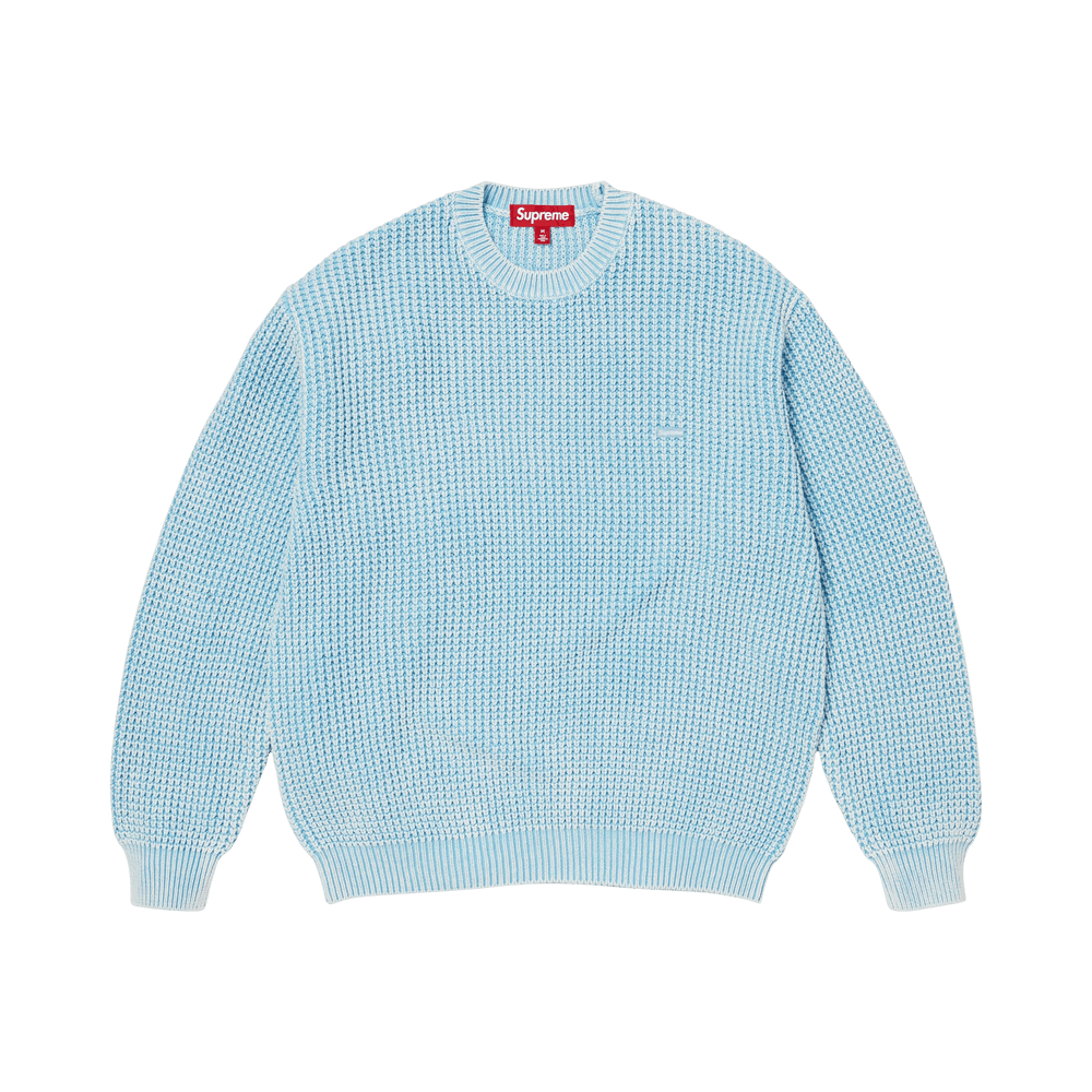 Buy Supreme Washed Small Box Waffle Sweater 'Light Blue' - SS26SK4