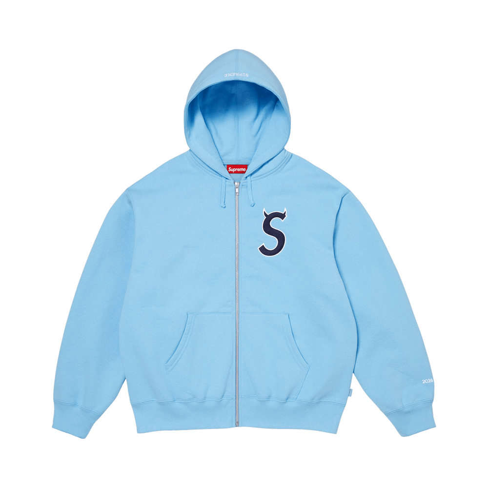 Buy Supreme Devil S Logo Zip Up Hooded Sweatshirt 'Light Blue Buy Supreme Devil S Logo Zip Up Hooded Sweatshirt 'Light Blue