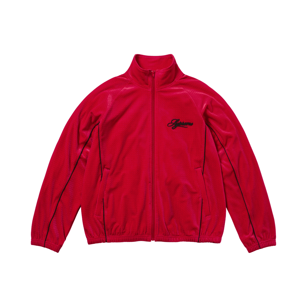 Buy Supreme Velour Mesh Track Jacket 'Red' - SS26J31 RED | GOAT