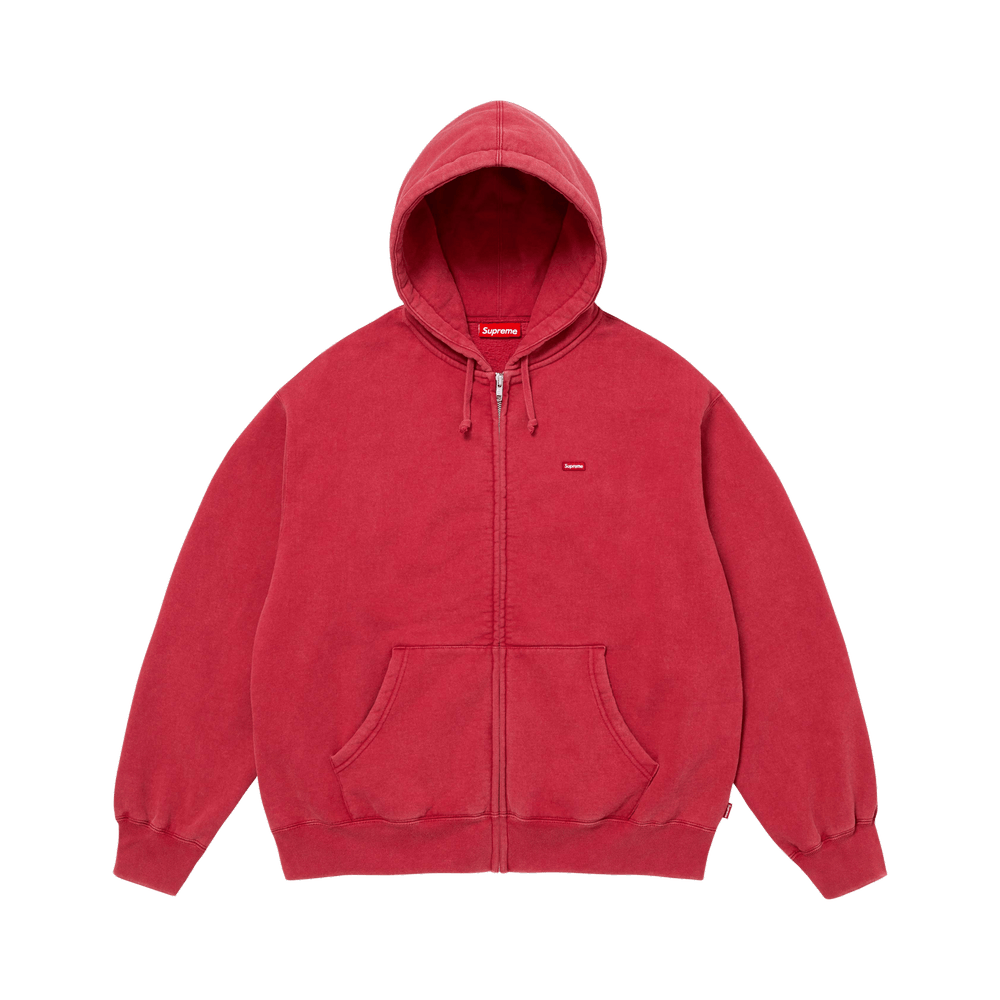 Buy Supreme Small Box Zip Up Hooded Sweatshirt 'Dark Red