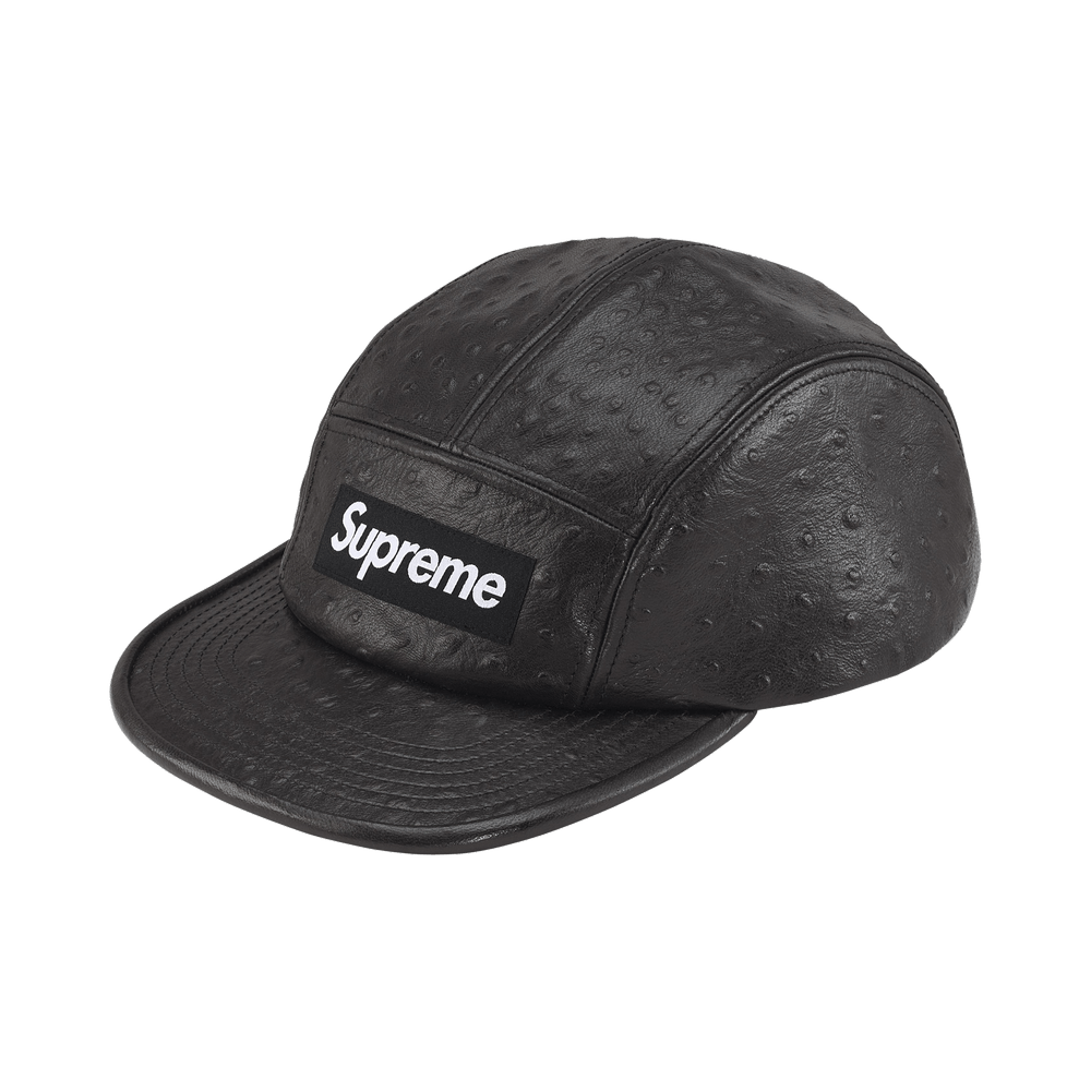 Buy Supreme Ostrich Embossed Leather GORE-TEX Camp Cap 'Black