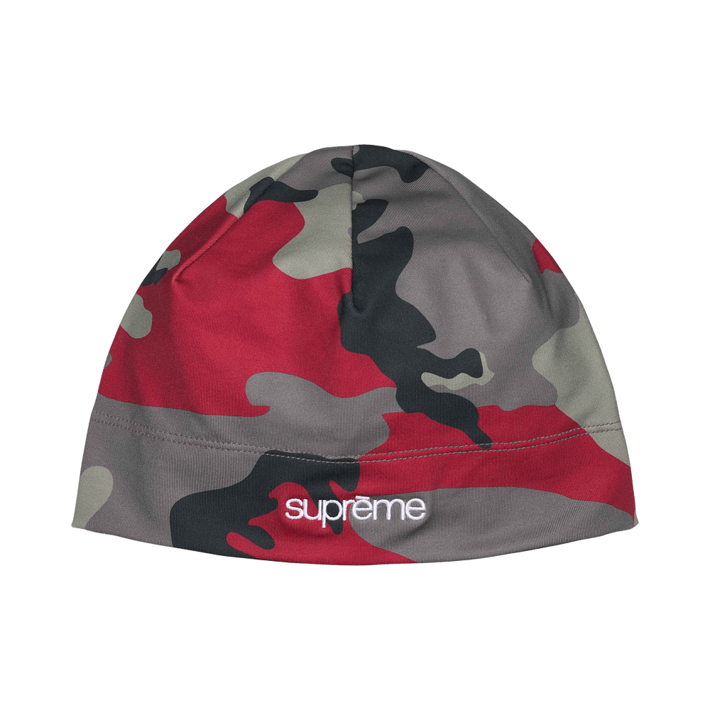 Buy Supreme Base Layer Beanie 'Red Camo' - SS26BN7 RED CAMO | GOAT
