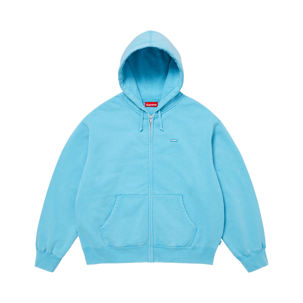 Buy Supreme Small Box Zip Up Hooded Sweatshirt 'Light Blue