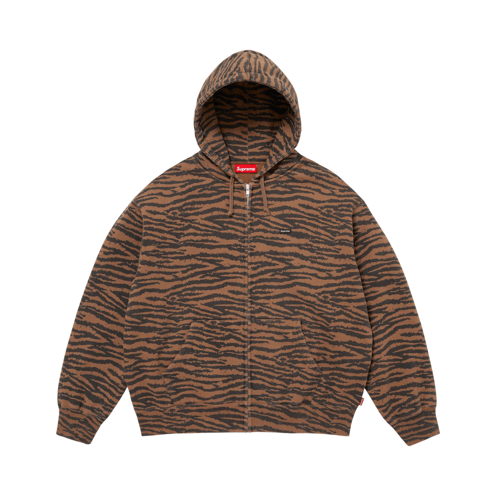 Buy Supreme Small Box Zip Up Hooded Sweatshirt 'Tiger' - SS26SW4