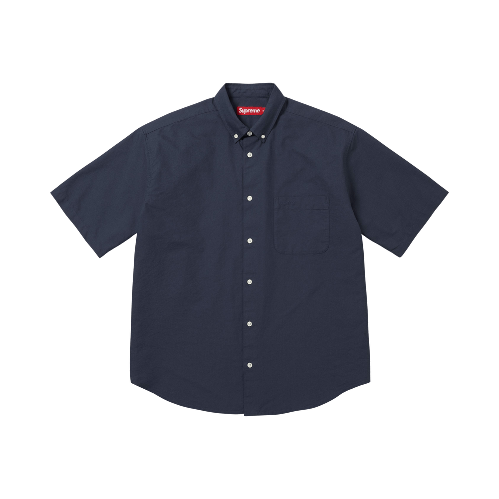 Buy Supreme Loose Fit Oxford Short-Sleeve Shirt 'Navy' - SS26S1