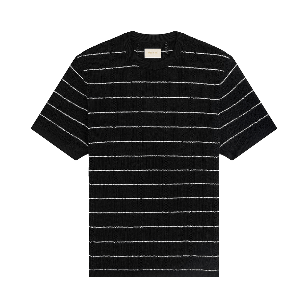 Buy Aimé Leon Dore Merino Wool Eyelet Tee 'Jet Black' - SS26KS028