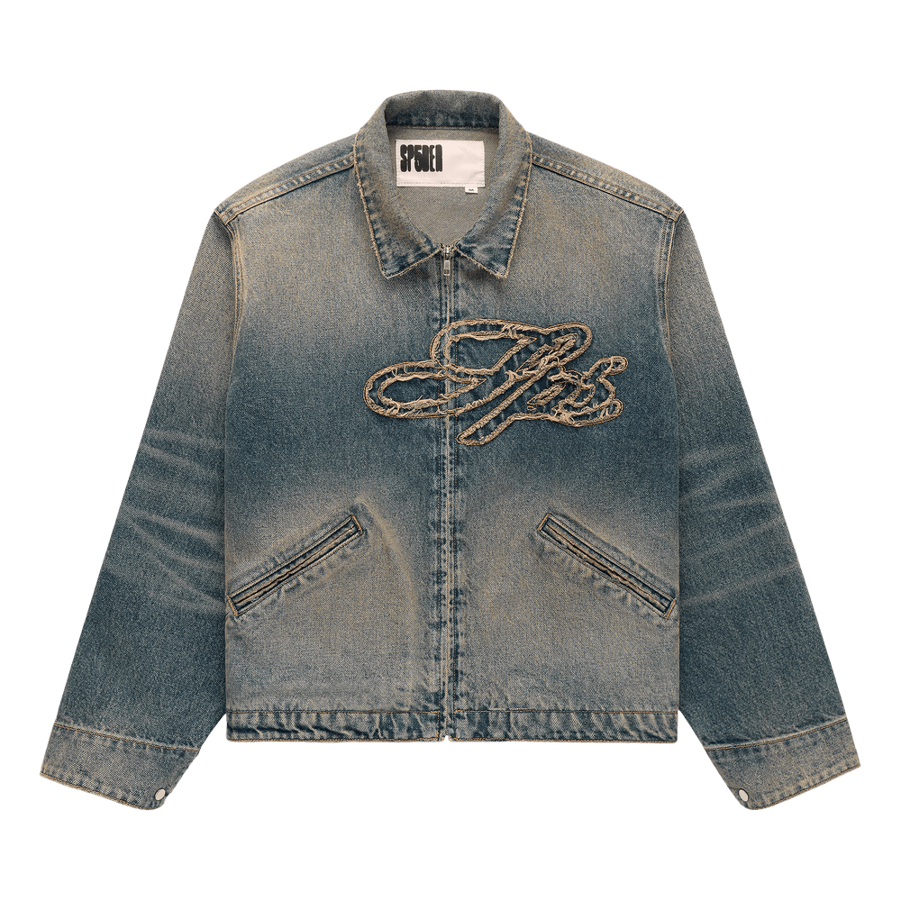 [新品] 26SSBLACK DENIM WORK JACKET Size① Buy Sp5der Script Denim Work Jacket 'Light Wash Denim
