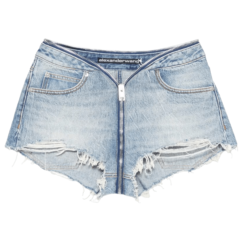 Buy Alexander Wang Dipped V Zip Waistband Cut Off Short 'Authentic