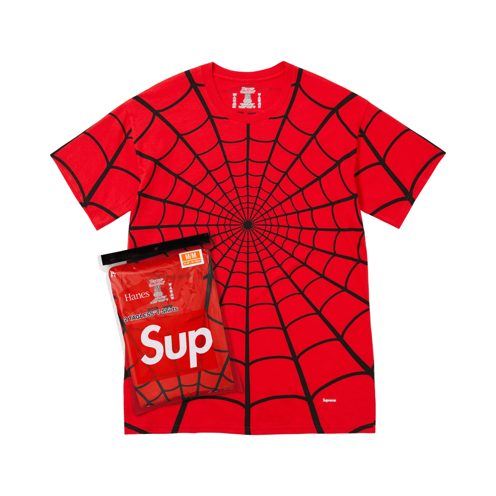 Buy Supreme x Hanes Spider-Man Tagless Tees (2 Pack) 'Red