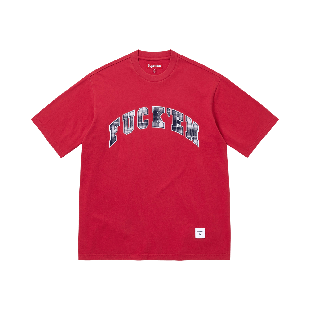 Buy Supreme Fuck Em Plaid Short-Sleeve Top 'Red' - SS26KN40 RED | GOAT