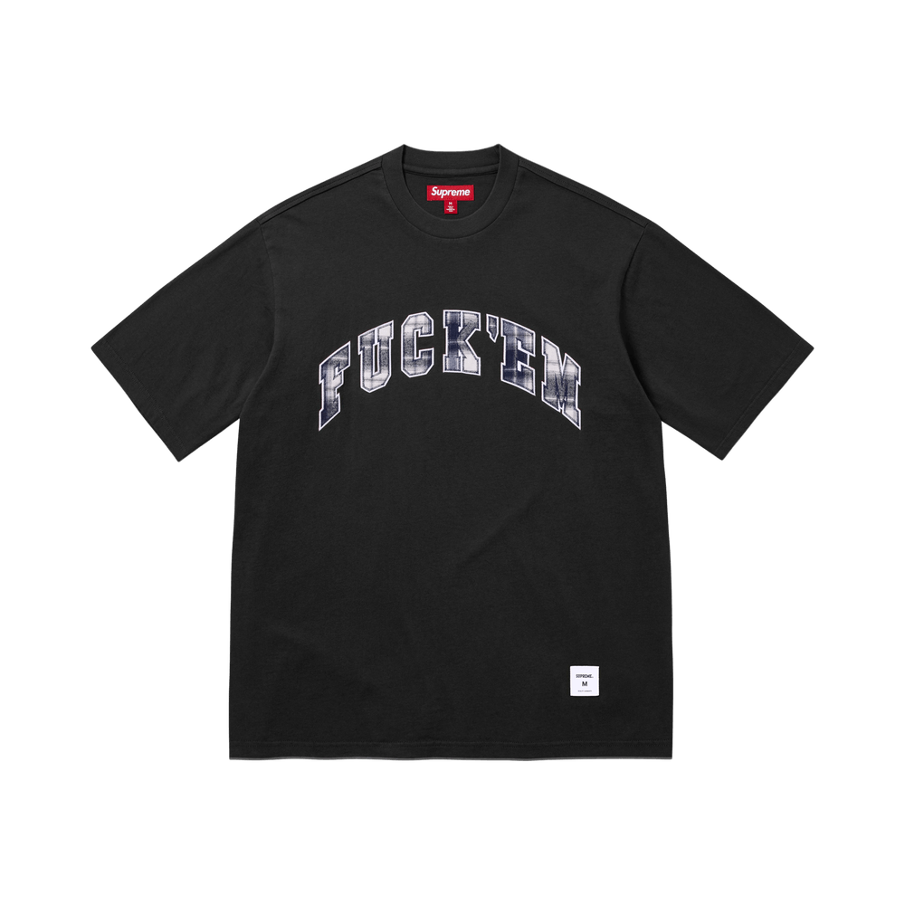 Buy Supreme Fuck Em Plaid Short-Sleeve Top 'Black' - SS26KN40