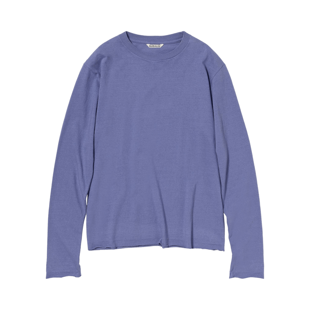 Buy Auralee Brushed Organic Cotton Jersey Long-Sleeve Tee 'Light