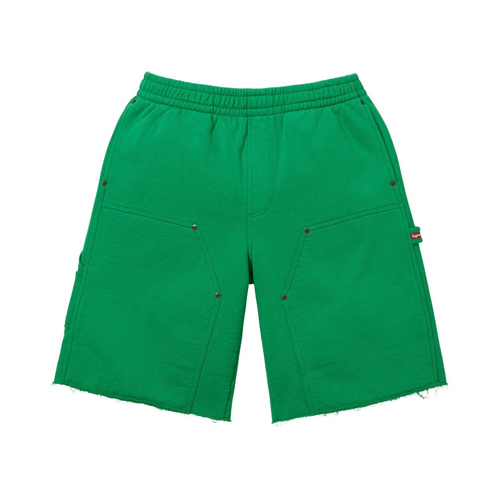 Buy Supreme Double Knee Painter Sweatshort 'Green' - SS26SH8 GREEN