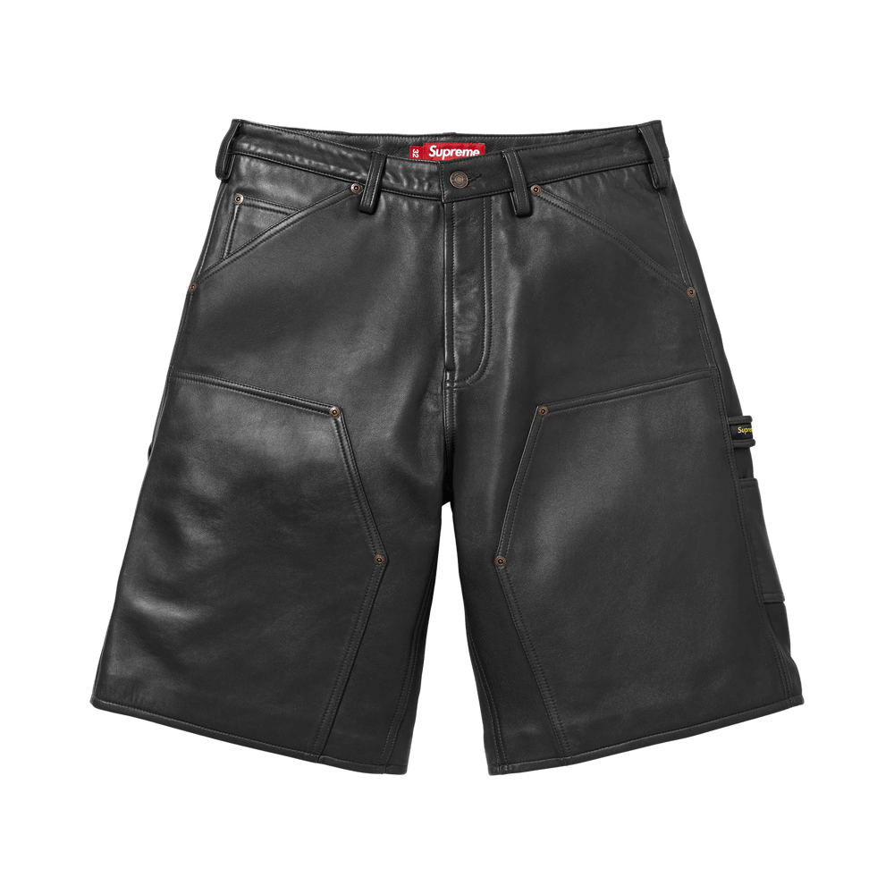 Buy Supreme Leather Double Knee Painter Short 'Black' - SS26SH41