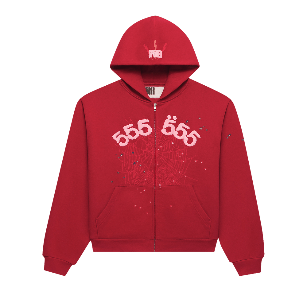 s*s様 gadid anoniem BAMBI/RED パーカー Buy Sp5der Angel Number Zip Hoodie 'Merlot' - ST044SS26MER | GOAT
