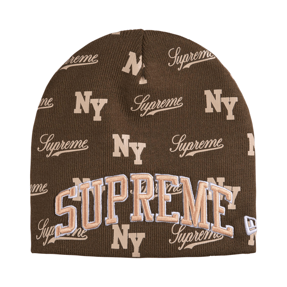Buy Supreme New Era Monogram Beanie 'Brown' - SS26BN19 BROWN | GOAT