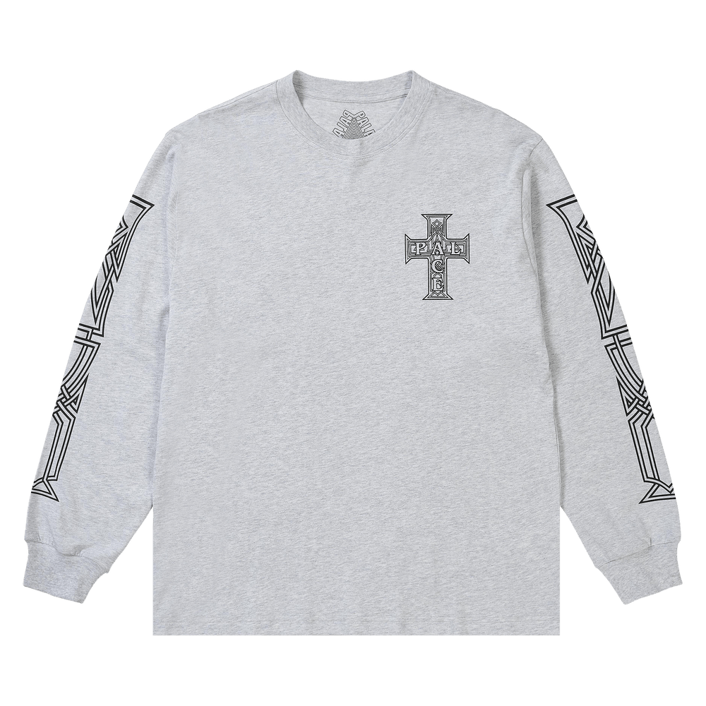 Buy Palace Y So Cross Long-Sleeve 'Grey Marl' - P30LS001 | GOAT
