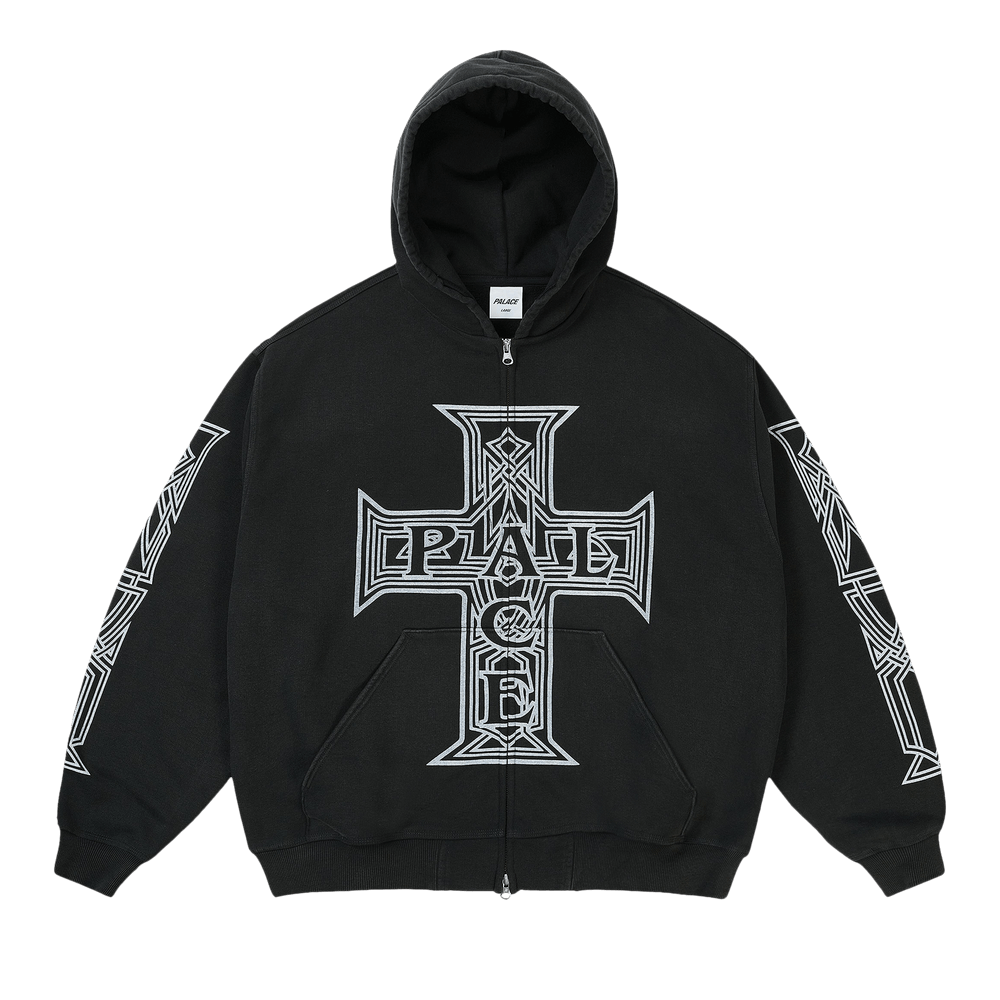 Buy Palace Y So Cross Pigment Hood 'Black' - P30CS225 | GOAT