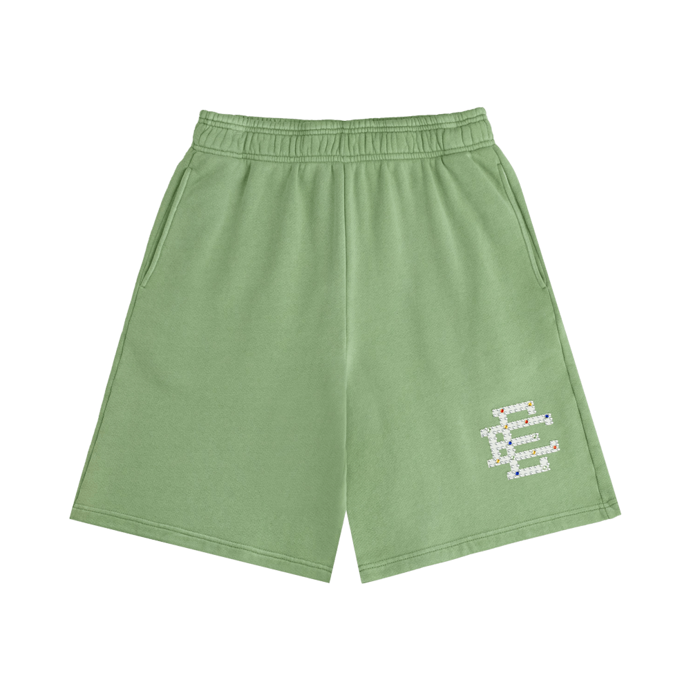 Buy Eric Emanuel EE Rhinestone Sweatshort 'Green' - EEWT25FT27