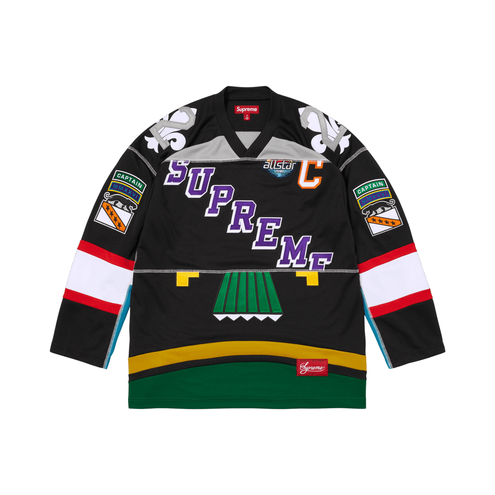 Buy Supreme Paneled Hockey Jersey 'Black' - SS26KN34 BLACK | GOAT
