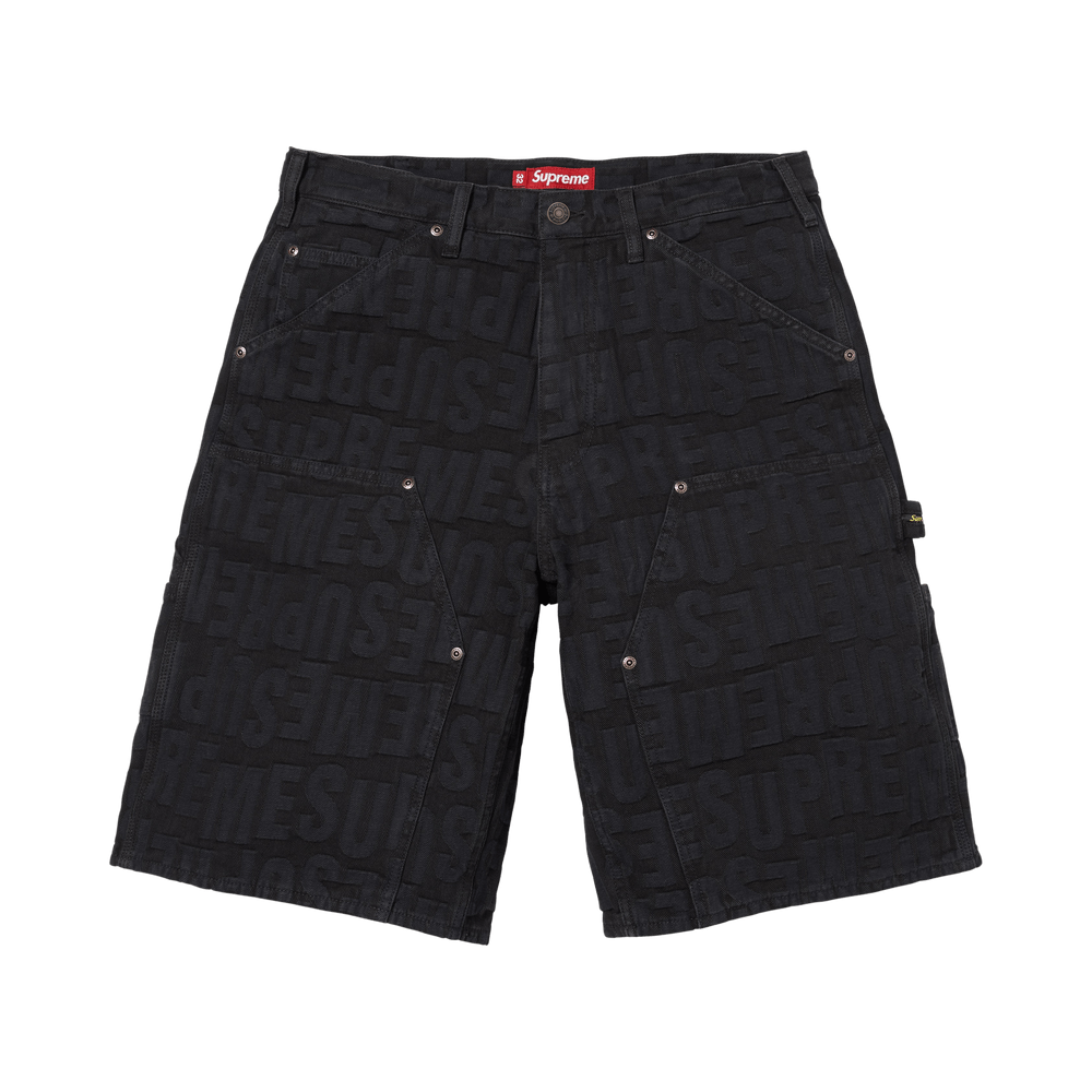 Buy Supreme Repeat Jacquard Double Knee Denim Short 'Black