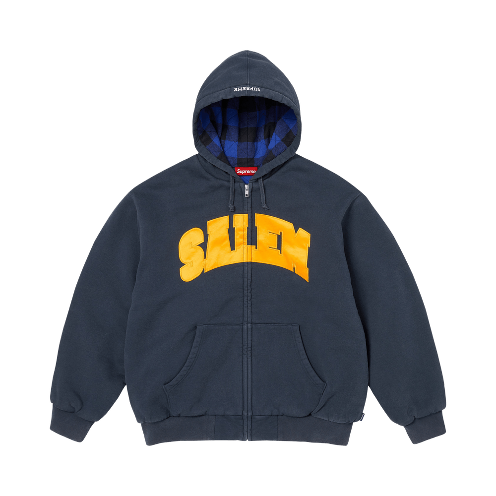 Buy Supreme x Salem Zip Up Hooded Sweatshirt 'Navy' - SS26SW57