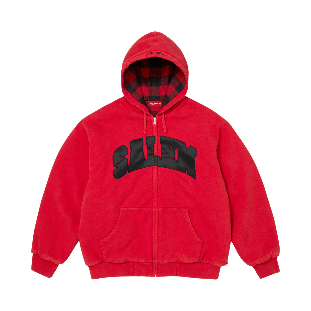 Buy Supreme x Salem Zip Up Hooded Sweatshirt 'Red' - SS26SW57 RED