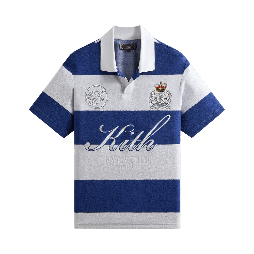 Buy Kith Jacquard Towel Terry Ray Polo 'White' - KHM034819 101 | GOAT