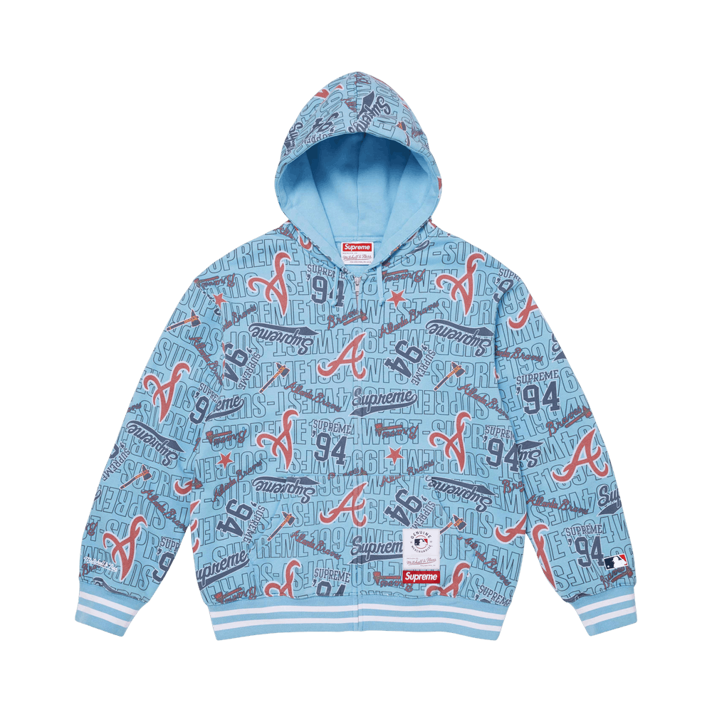 Buy Supreme x Mitchell & Ness Teams Zip Up Hooded Sweatshirt