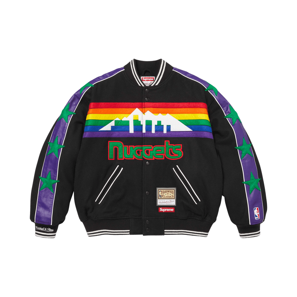 Buy Supreme x Mitchell & Ness Teams Varsity Jacket 'Black
