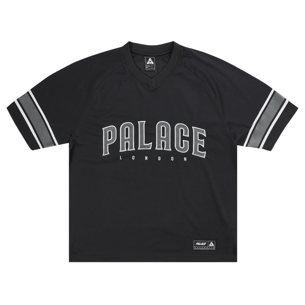 Buy Palace Satin The Park Mesh Jersey 'Black' - P30ES221 | GOAT
