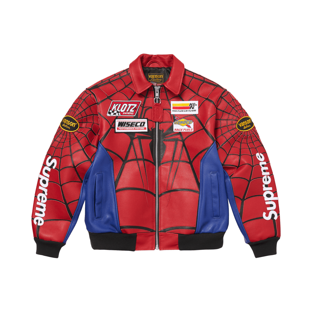 Buy Supreme x Vanson Leathers Spider-Man Jacket 'Red' - SS26J69