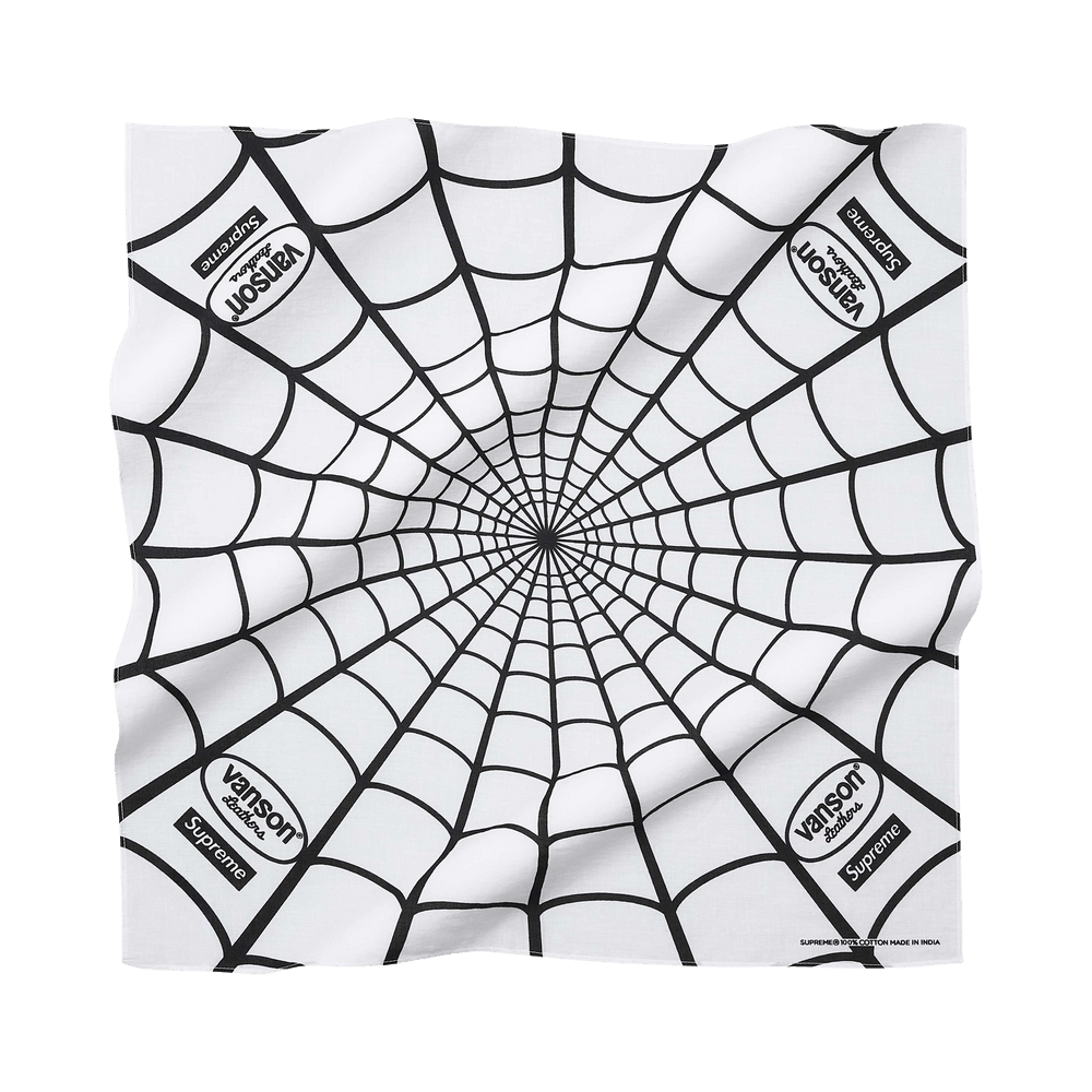 Buy Supreme x Vanson Leathers Spider-Man Bandana 'White' - SS26A71