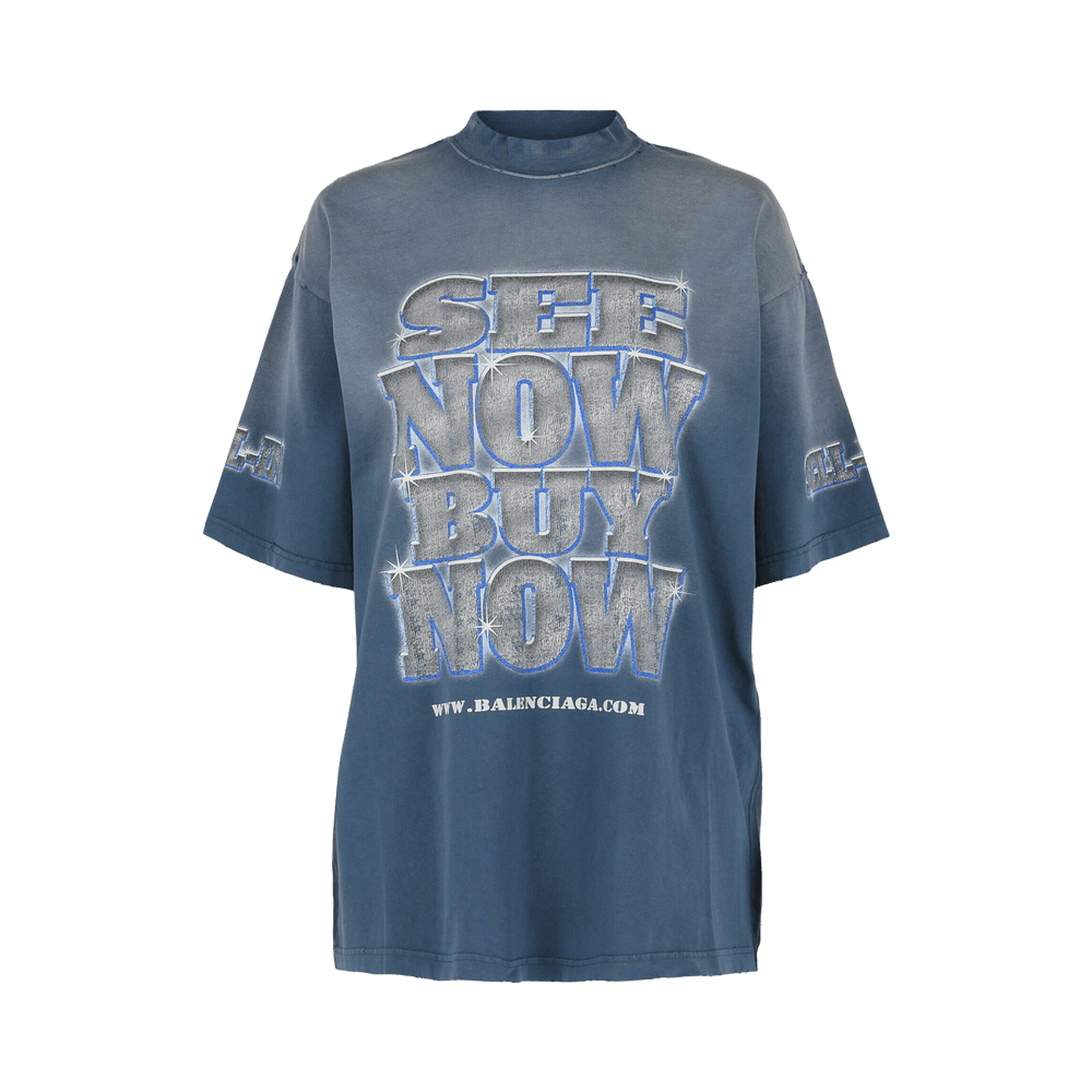 Buy Balenciaga Medium Fit See Now Buy Now Graphic T-Shirt 'Washed