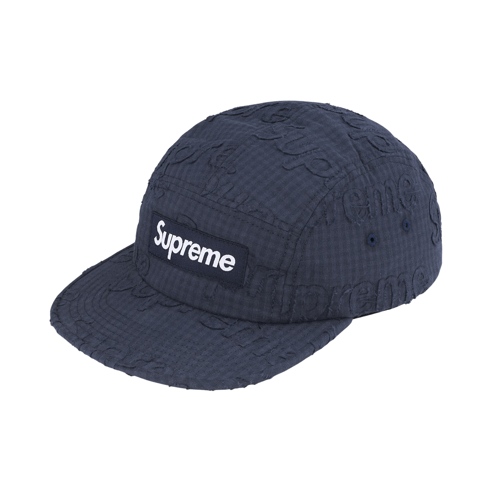 Buy Supreme Monogram Gingham Camp Cap 'Navy' - SS26H38 NAVY | GOAT