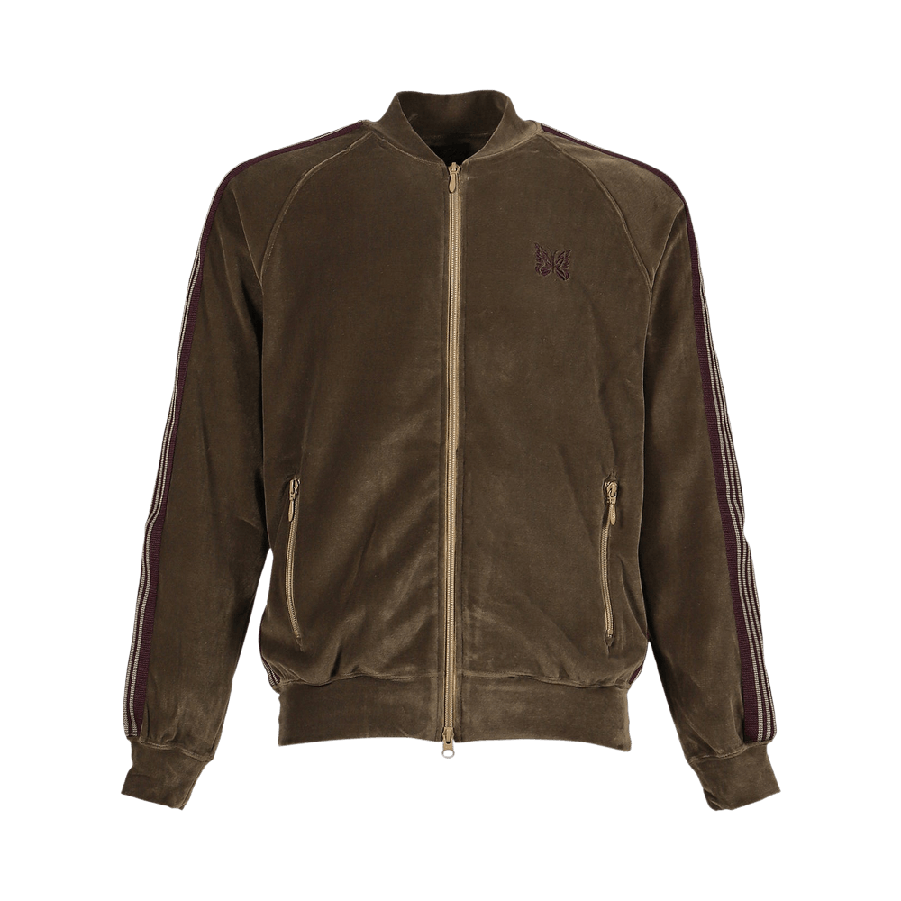 Buy Needles Rib Collar Track Jacket 'Taupe' - SX413 B TAUP | GOAT