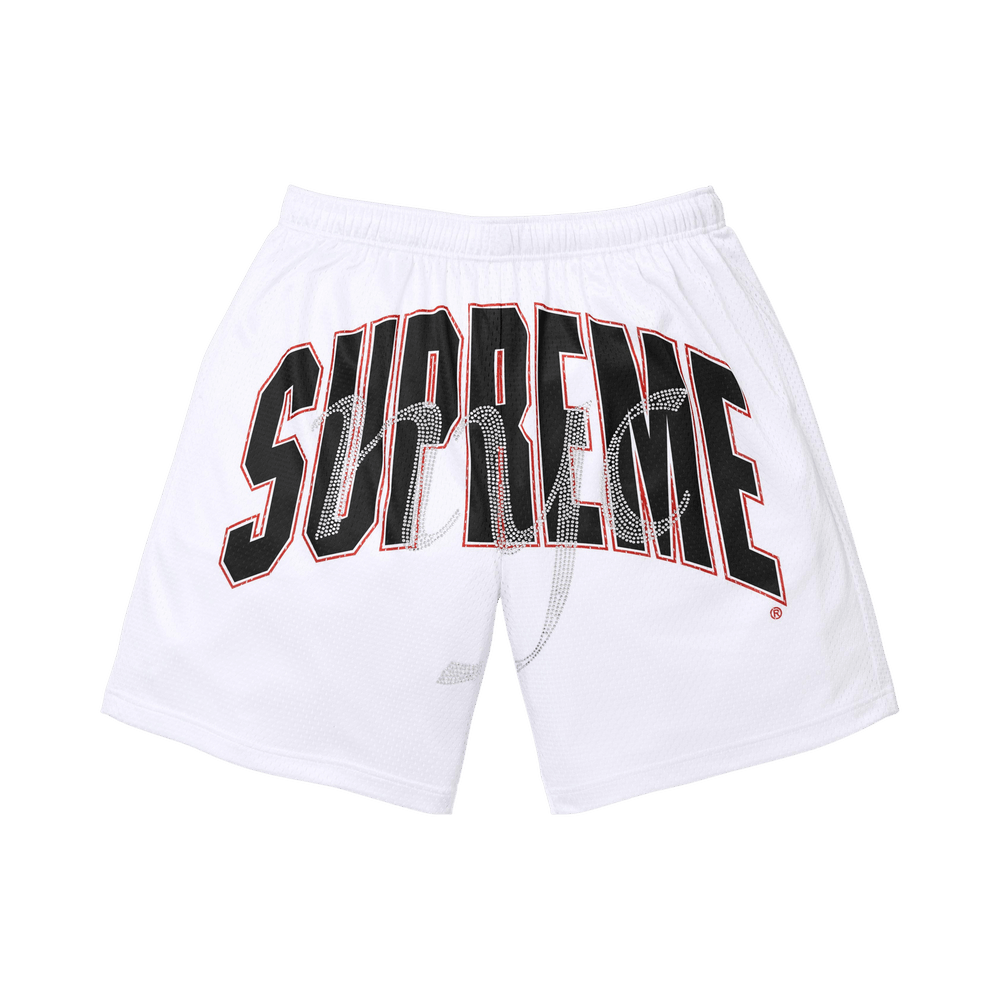 Buy Supreme Rhinestone Mesh Short 'White' - SS26SH48 WHITE | GOAT