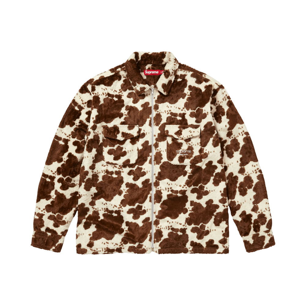 Buy Supreme Faux Fur Zip Up Shirt 'Cow' - SS26S40 COW | GOAT