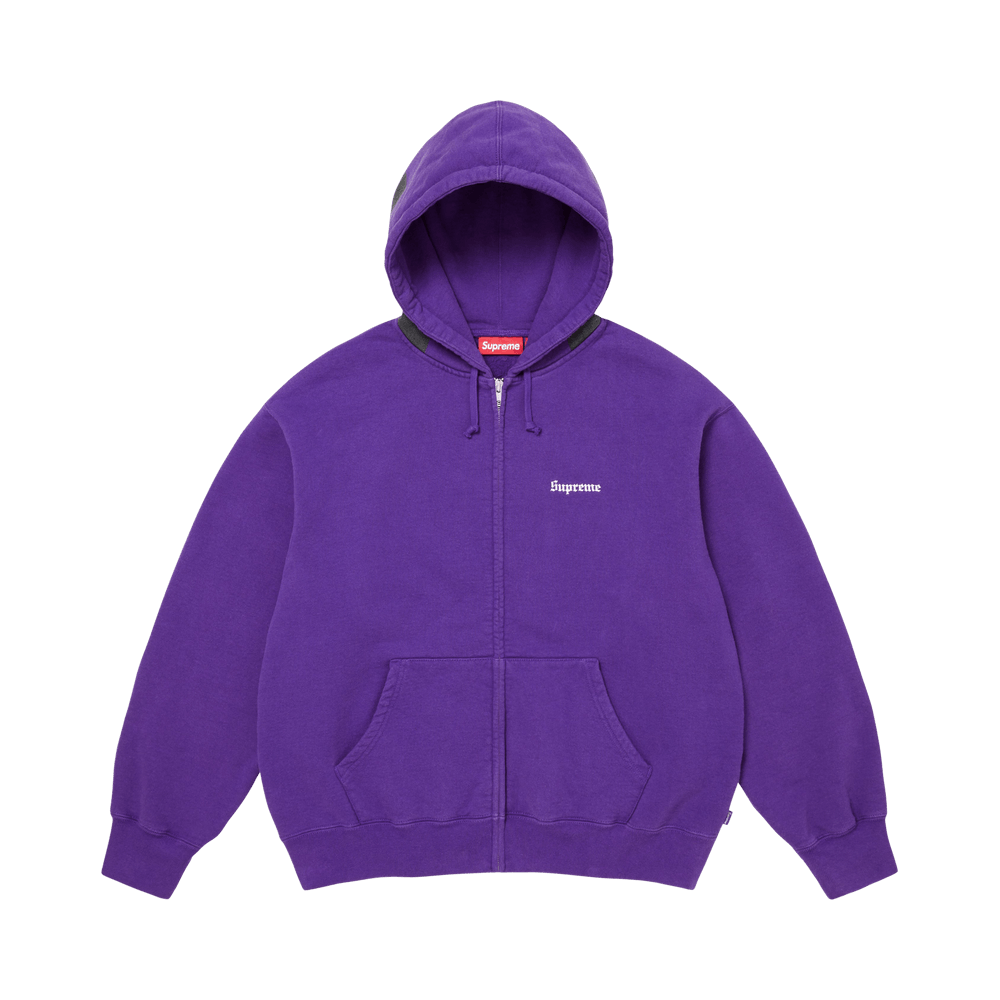 Buy Supreme Paris Is Burning Zip Up Hooded Sweatshirt 'Purple