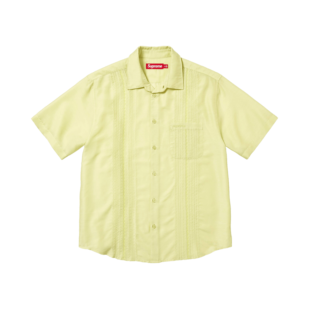 Buy Supreme Pintuck Short-Sleeve Shirt 'Lime' - SS26S9 LIME | GOAT