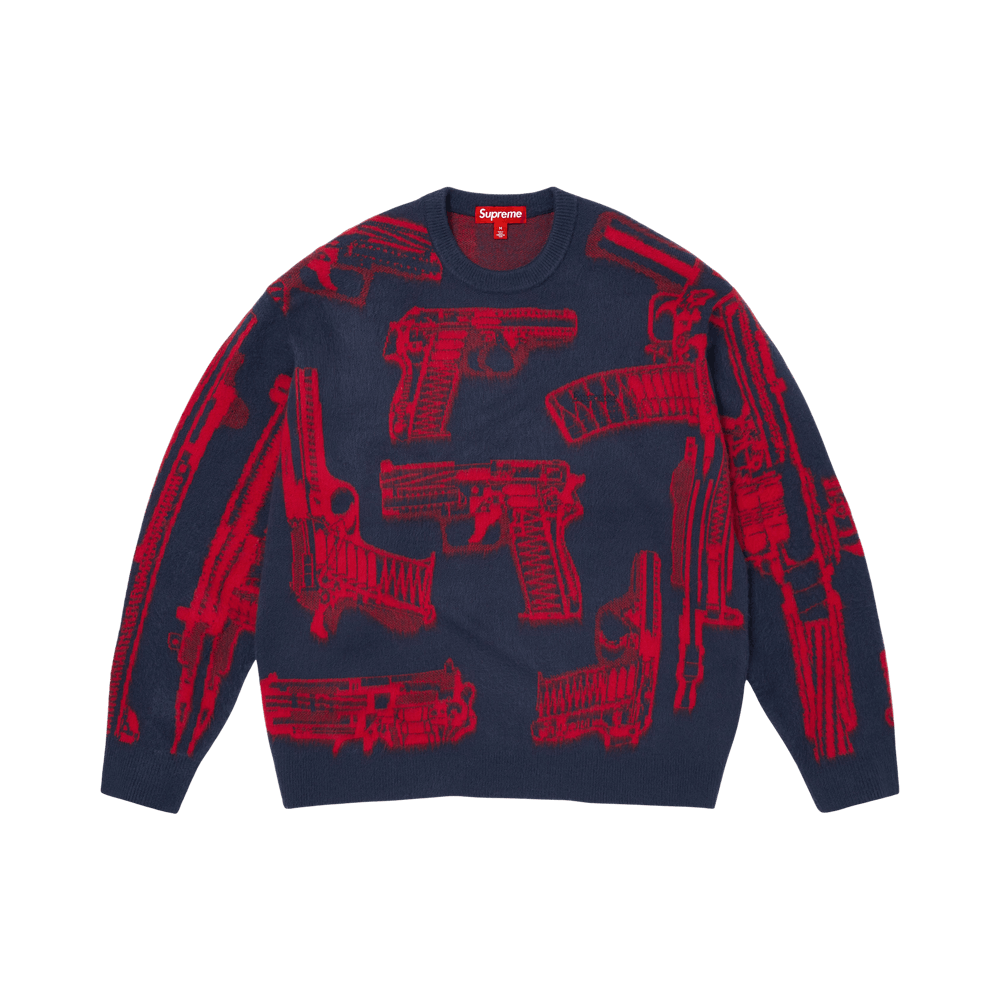 Buy Supreme Guns Sweater 'Navy' - SS26SK32 NAVY | GOAT