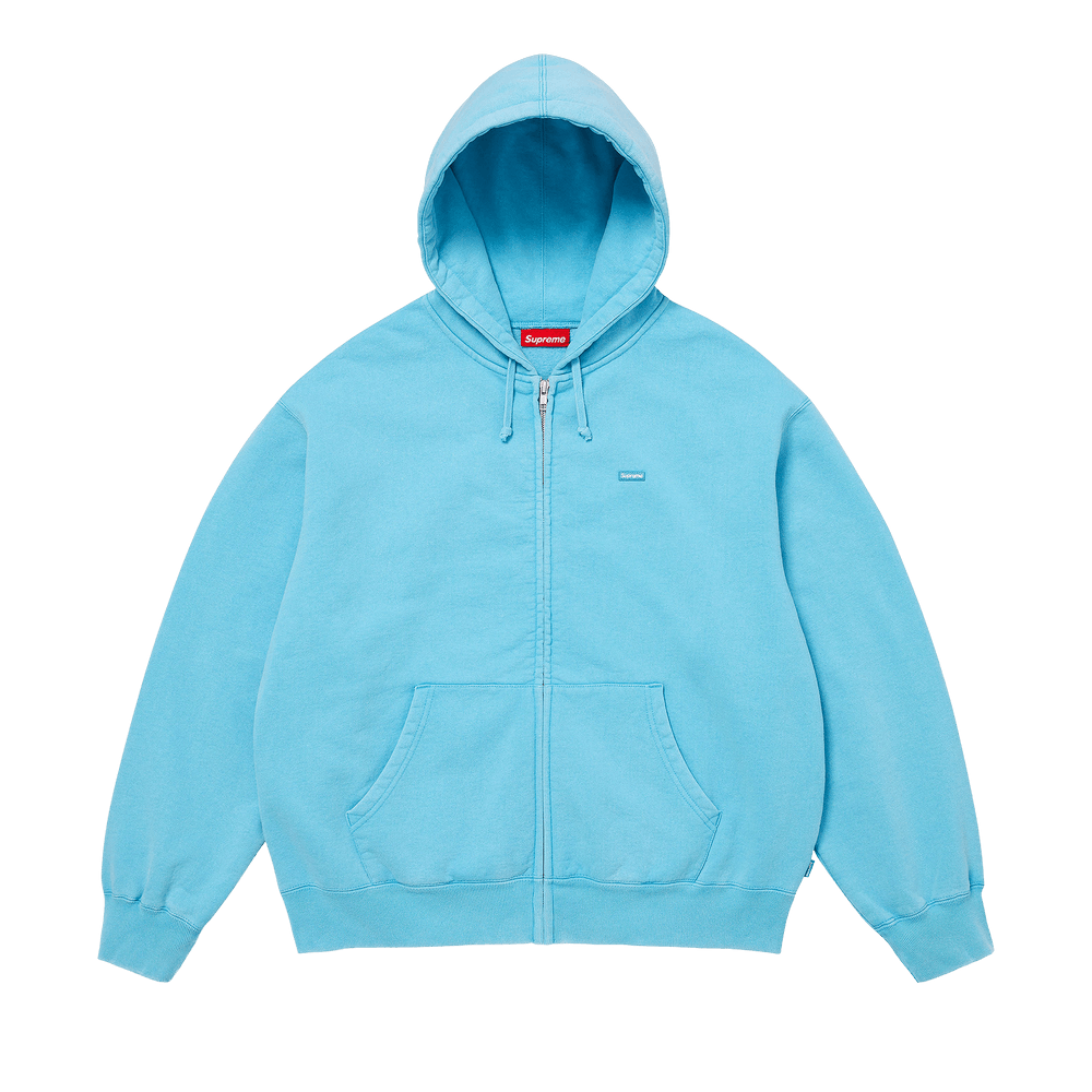 Buy Supreme Small Box Zip Up Hooded Sweatshirt 'Light Blue