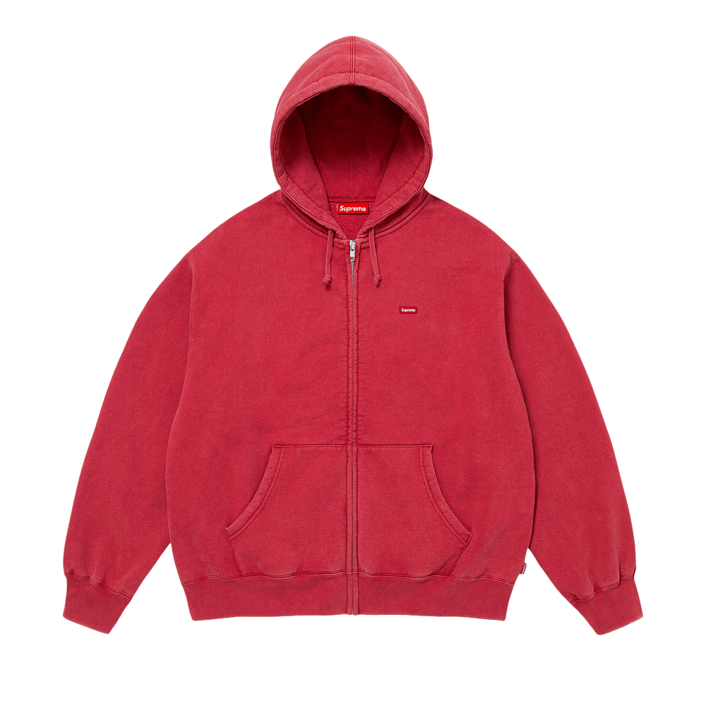 Buy Supreme Small Box Zip Up Hooded Sweatshirt 'Dark Red