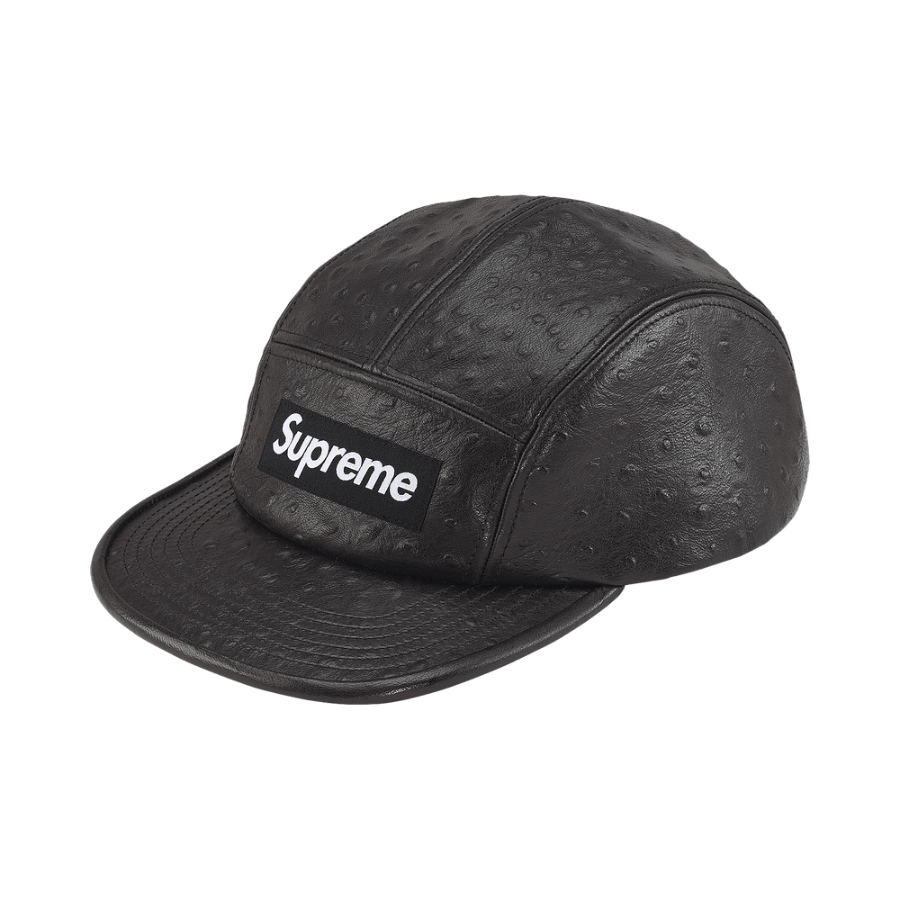 Buy Supreme Ostrich Embossed Leather GORE-TEX Camp Cap 'Black