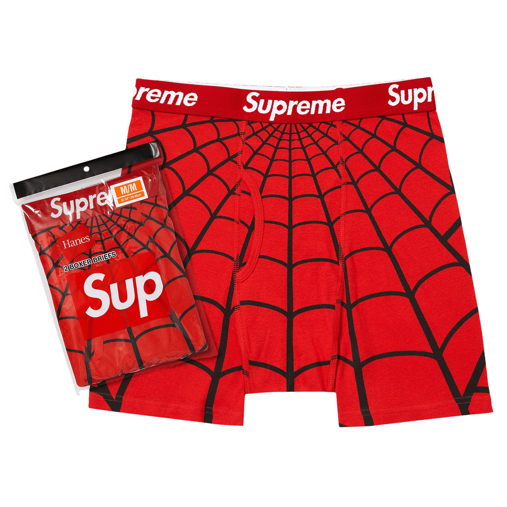Supreme Hanes Spider-Man Boxer Briefs 赤4 Buy Supreme x Hanes Spider-Man Boxer Briefs (2 Pack) 'Red