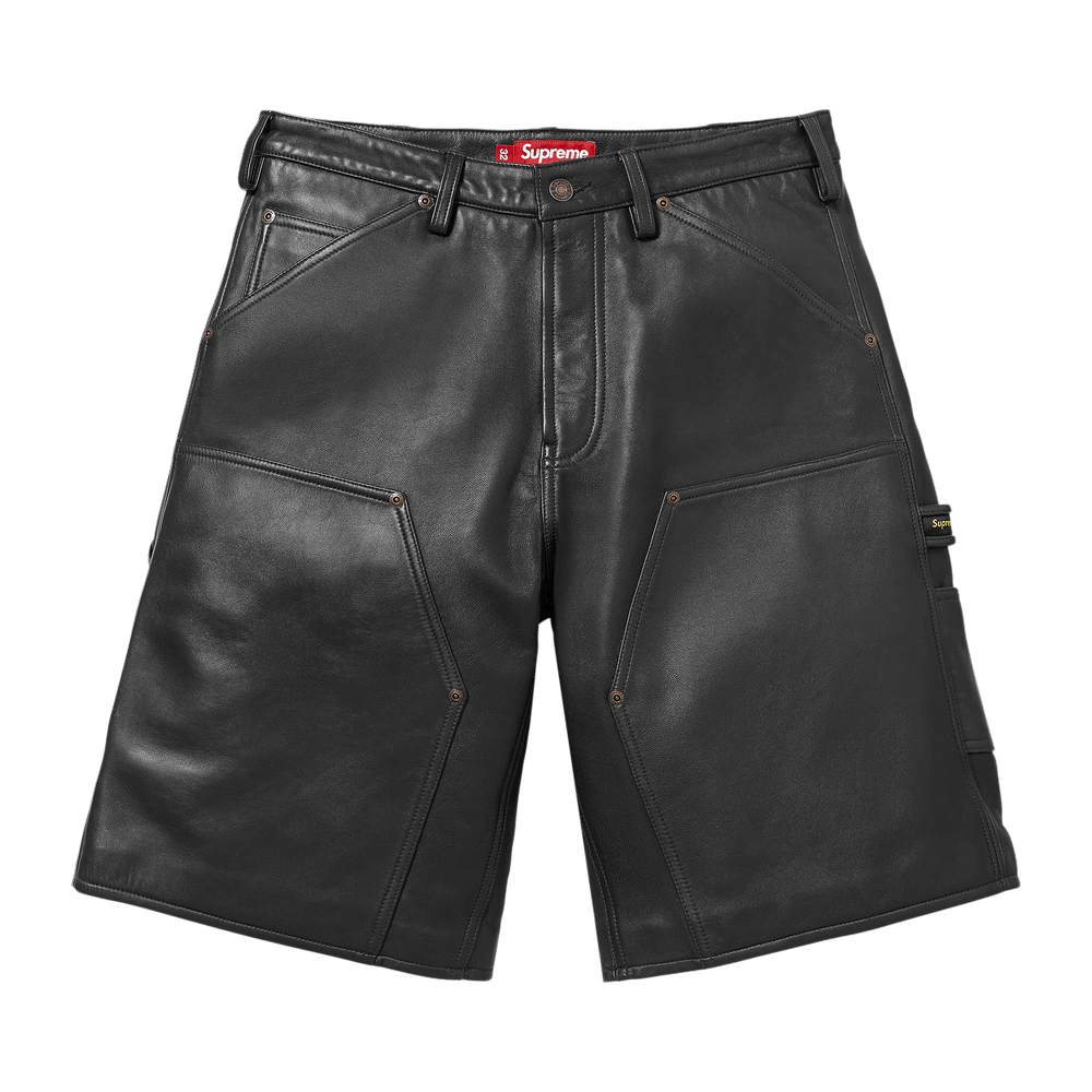 Buy Supreme Leather Double Knee Painter Short 'Black' - SS26SH41
