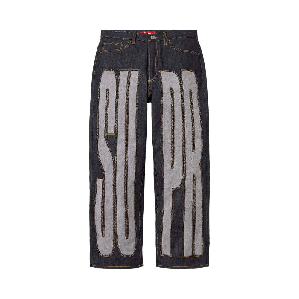 Buy Supreme Inset Spellout Baggy Jean 'Rigid Indigo' - SS26P54