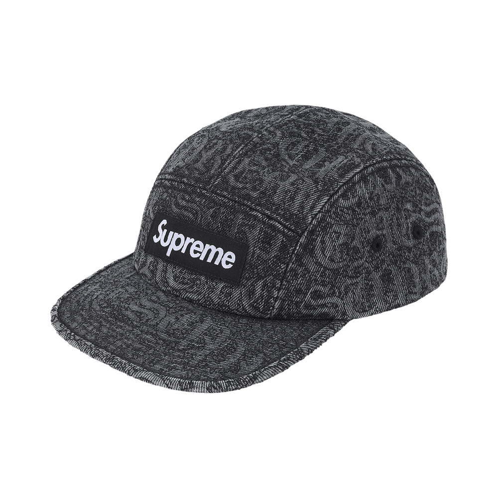 Buy Supreme Stitched Old English Denim Camp Cap 'Black' - SS26H29