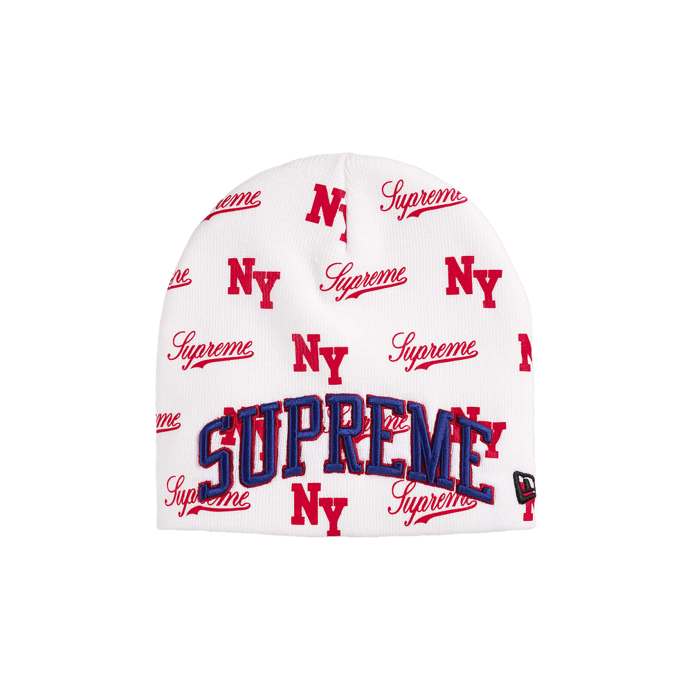 Buy Supreme New Era Monogram Beanie 'White' - SS26BN19 WHITE | GOAT