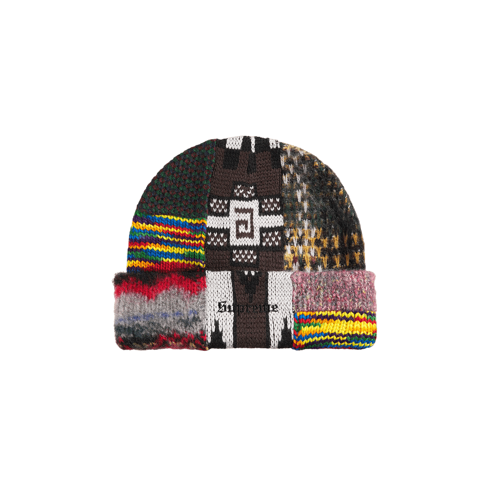 Buy Supreme Patchwork Beanie 'Brown' - SS26BN37 BROWN | GOAT